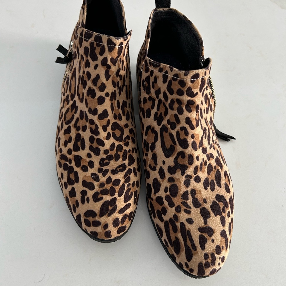 Dr Scholls Leopard Print Ankle Boots